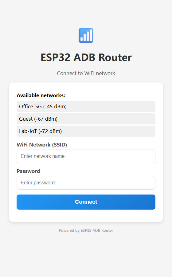 Router Captive Portal · 一键配网